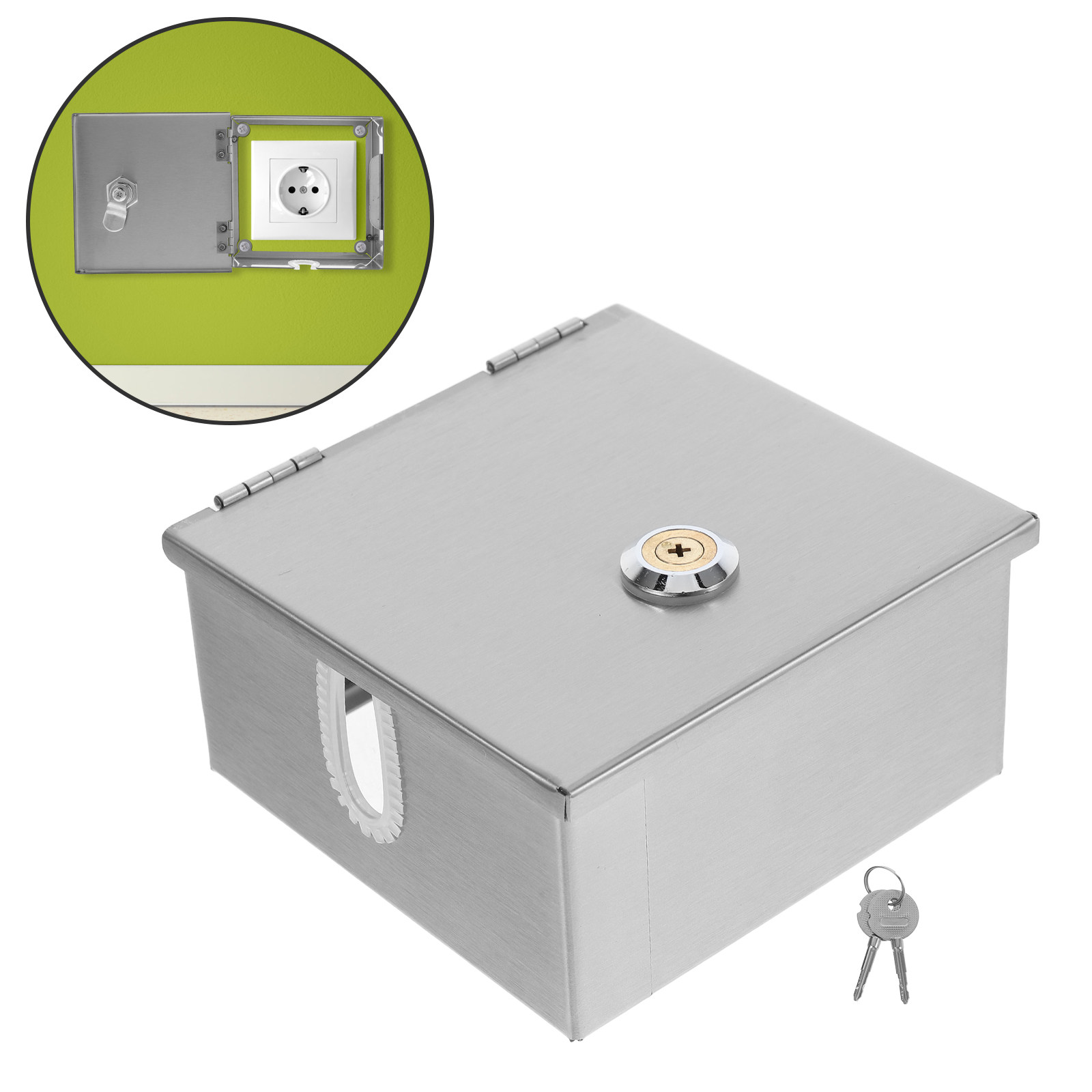 Electrical Outlet Cover - Caja eléctrica de acero inoxidable, protector