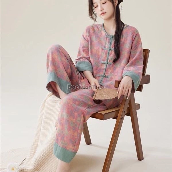 Home Improvement Man - Conjunto de pijama Hanfu de algodón
