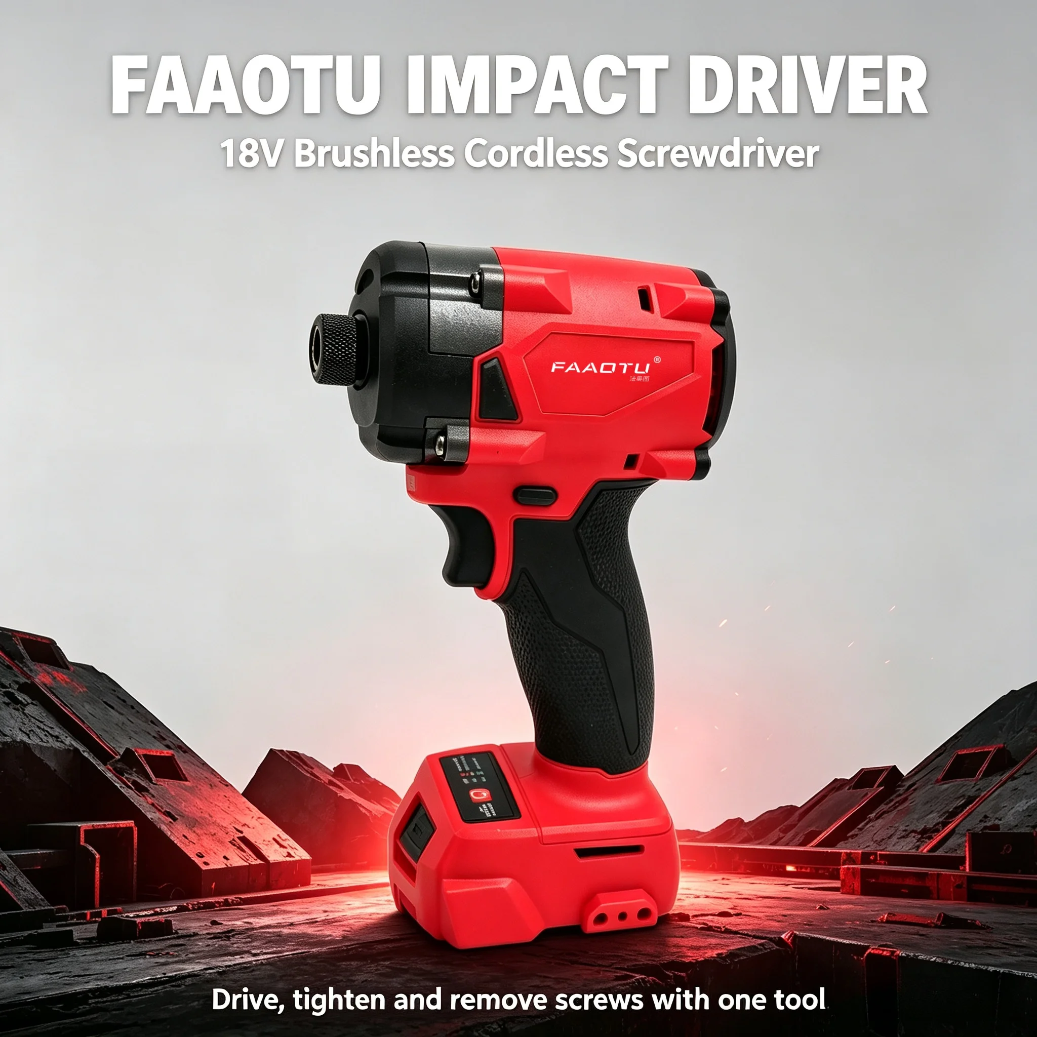 Home Improvement Diy - Destornillador Eléctrico Inalámbrico FAAOTU de 18V,